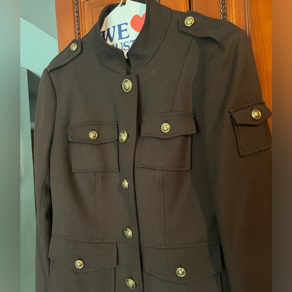 PRELOVED Tory Burch military style jacket. Size 8